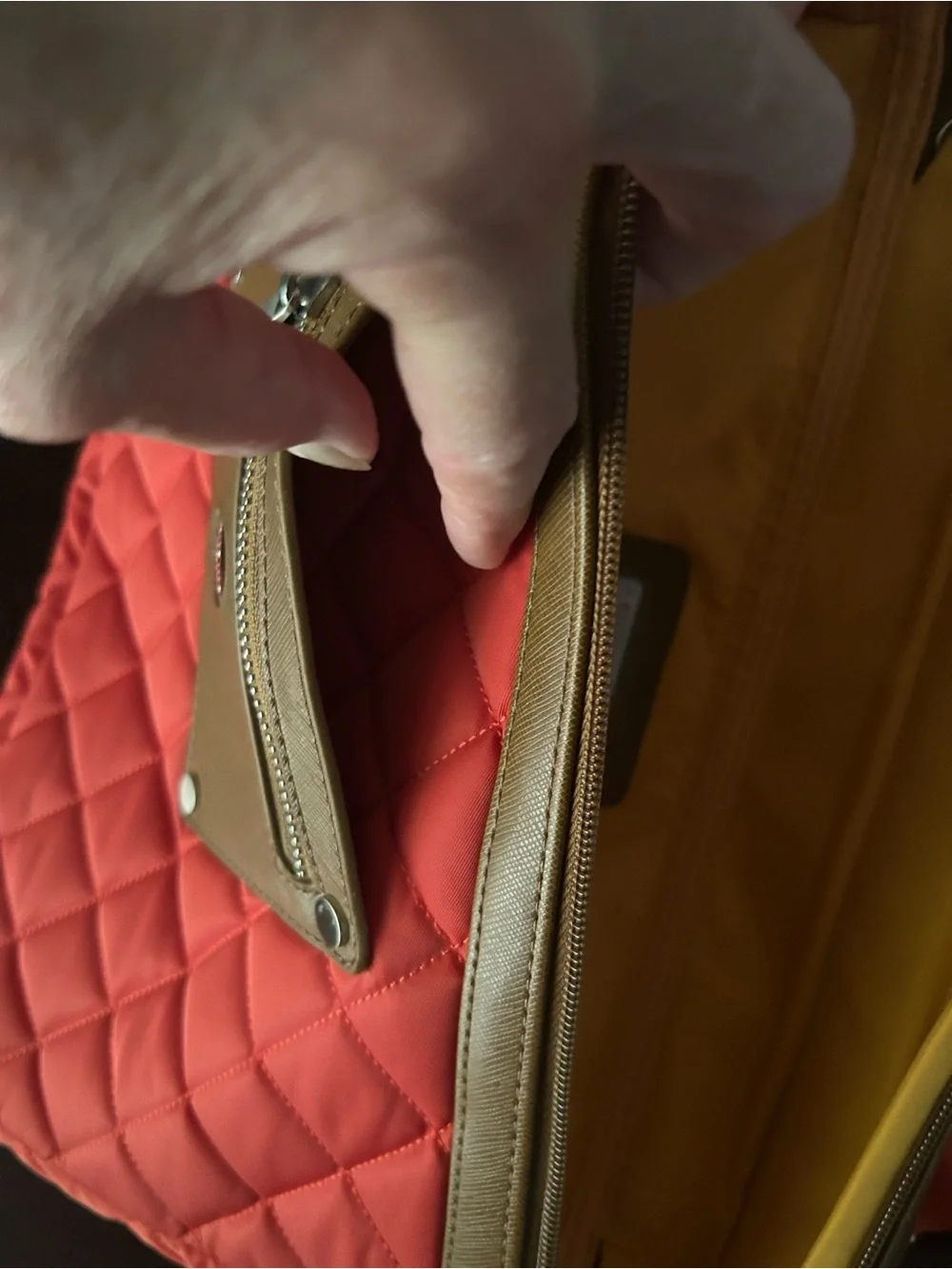 Knomo quilted orange